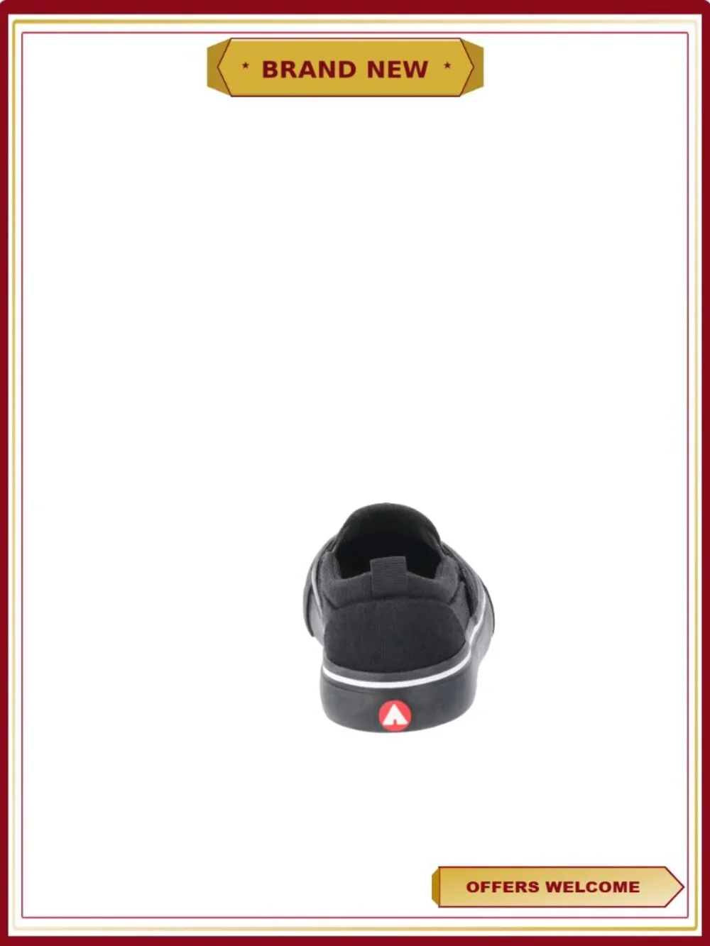 Boys Slip-On Sneakers Cushioned Insole Twin-Gore Easy On Off Skate Design